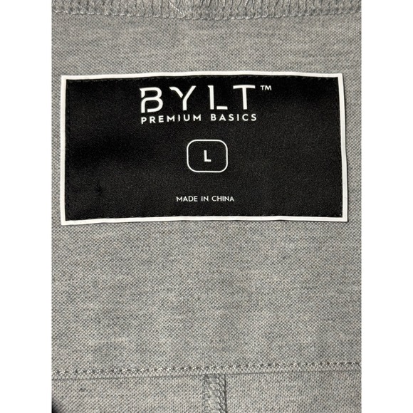 BYLT Premium Basics Elite Pullover Mens Gray Quarter Snap Jacket Size L Golf - Picture 5 of 16